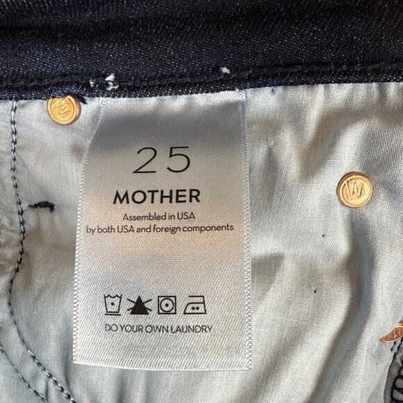 Mother Jeans The Mid Rise Dazzler Ankle Size 25 Now or Never Dark Wash Stretch - Picture 6 of 9